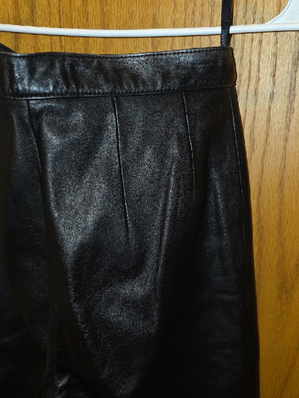 Vintage Mixit Black Leather Tapered Pants - Picture 6 of 7